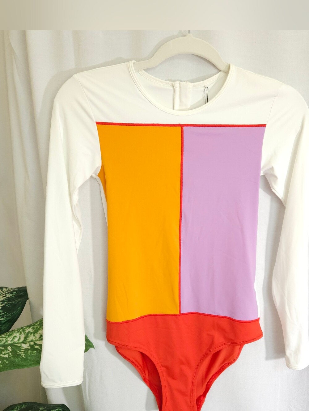 Uniqlo Tomas Maier Colorblock Long Sleeve Rash suit White Orange Purple